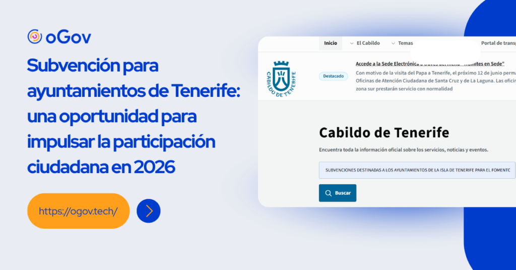 Subvención para ayuntamientos de Tenerife: una oportunidad para impulsar la participación ciudadana en 2026